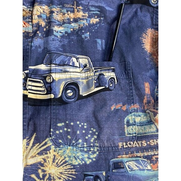 Bit & Bridle Vintage Classic Pick Up Trucks Print Button Up Shirt Mens Size L - Picture 12 of 12